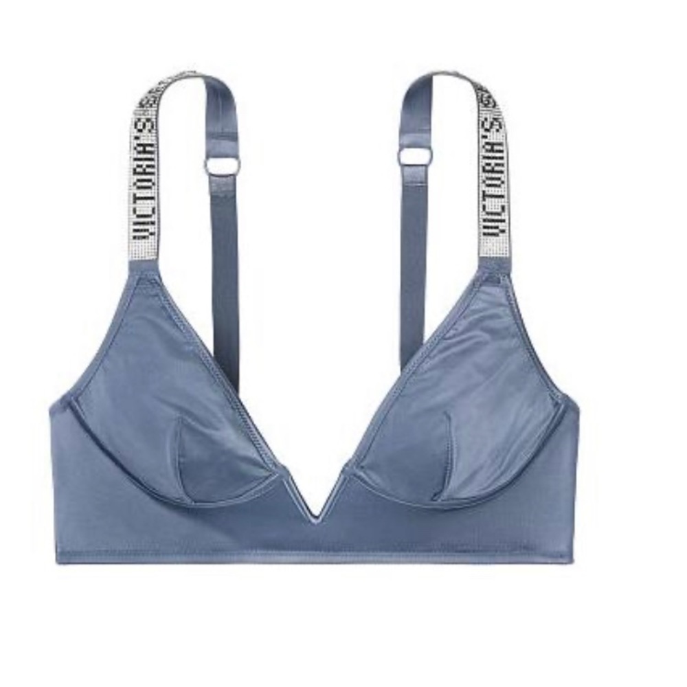 Victoria secret shine bralette rhinestone straps small S bling bra
